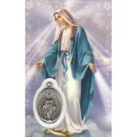 Estampa con Medalla Milagrosa 5.5 x 8.5 cm.(Oracion Ave Maria) (PS)