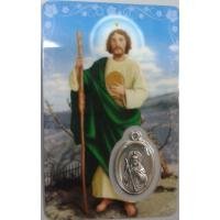 Estampa con Medalla Judas Tadeo 5.5 x 8.5 cm. (PS)