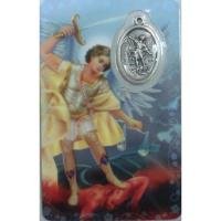 Estampa Arcangel San Miguel 05,5 x 08,5 cm c/ Medalla (PS)