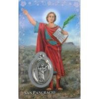 Estampa con Medalla San Pancracio 5.5 x 8.5 cm. (PS)