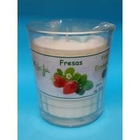 Vela Aromatica DSoja Fresa (En Vaso 9 x 8)  Ecologica