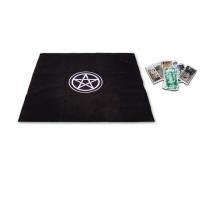 Tapete Terciopelo Pentagrama 80 x 80 cm (Color: Negro) (SCA)