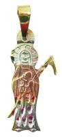 Amuleto Santa Muerte Tumbaga Plana 3 Metales 03,5 cm