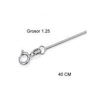 Cadena Plata 40 cm Cola de Raton Gruesa (1,25 mm)