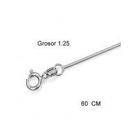 Cadena Plata 60 cm Cola de Raton Gruesa (1,25 mm)