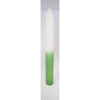 Vela Bujia Bi-Color Blanco-Verde 20 x 2 cm (P24)