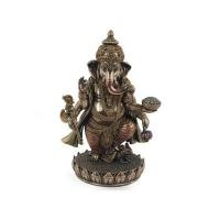 Imagen Ganesha 19 cm Dorado Viejo (Resina Premium)