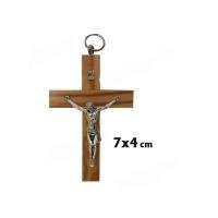 Cruz Madera Olivo c/ Cristo 7 cm