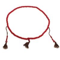 Collar Tibetano Mala Rojo (36 cm - Bola resina 8 mm) ·