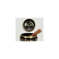 Cuenco tibet laton tallado patina Negro  (10-12,5cm)