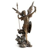 IMAGEN Resina Uriel Arcangel 21 x 13 x 35,50 cm (Dorado Viejo)