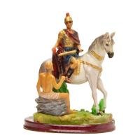 Imagen Resina San Martin Caballero Caballo Marron 23 cm (Color)Modelo 2