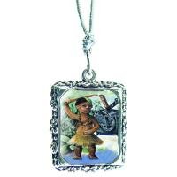 MEDALLA ORISHA Oggun (A todo Color) (Con Cordon)