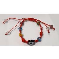Pulsera Hilo Roja Ojo Turco Colores (proteccion)( Ajustable)