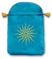 Bolsa Tarot Seda Turquesa 23 x 16 cm (Motivo Sol) * (PS)