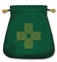 Bolsa Tarot Terciopelo Verde 20,5 x 20 cm (Motivo Cruz Celta) (HAS) (PS)