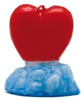 Vela Forma Corazon Simple con Nube 9 cm. (Celeste-Rosa)