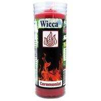Velon Wicca Ceremonial Elemento Fuego (Rojo) 15 x 5.5 cm (Con Tubo Protector)  (PS)