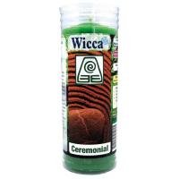 Velon Wicca Ceremonial Elemento Tierra (Verde) 15 x 5.5 cm (Con Tubo Protector)  (PS)