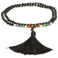 Collar Tibetano Mala Piedra Volcánica 7 Chakras (45 cm - 108 Bolas de 6 mm)